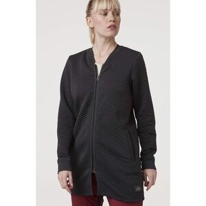 Helly Hansen Womens XS Black Longline Quilted Zip Front‎ Jacket Coat